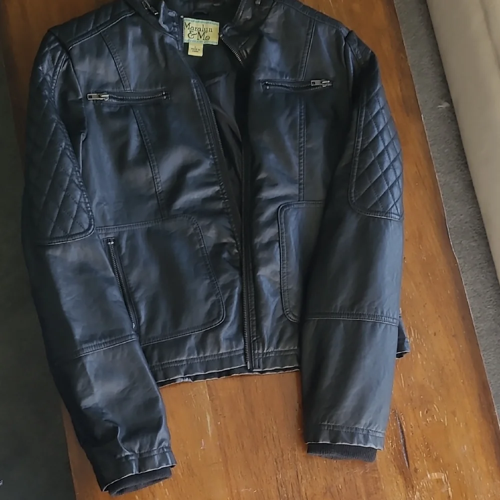 Maralyn & Me Black Faux Leather Jacket - Picture 6 of 13